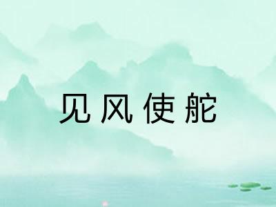 见风使舵 见风使舵