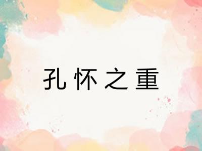 孔怀之重 孔怀之重