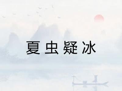 夏虫疑冰 夏虫疑冰