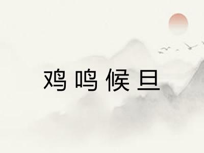 鸡鸣候旦 鸡鸣候旦