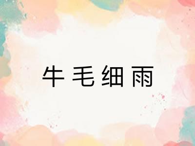 牛毛细雨