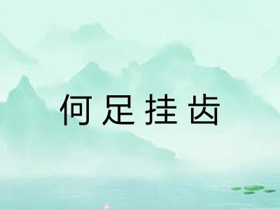 何足挂齿