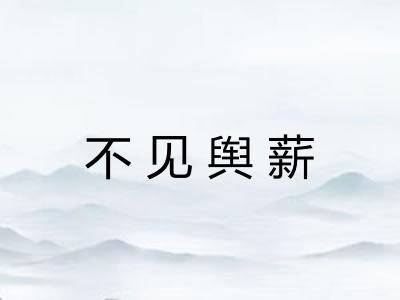 不见舆薪