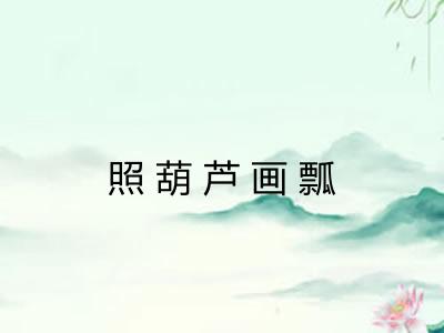 照葫芦画瓢
