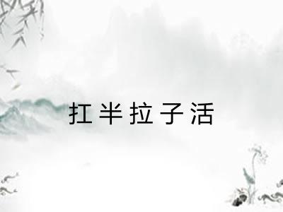 扛半拉子活