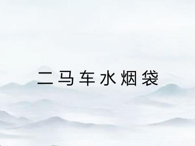 二马车水烟袋