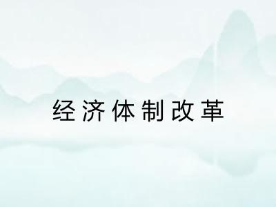 经济体制改革