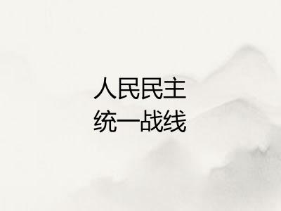 人民民主统一战线