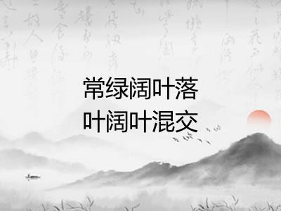 常绿阔叶落叶阔叶混交林